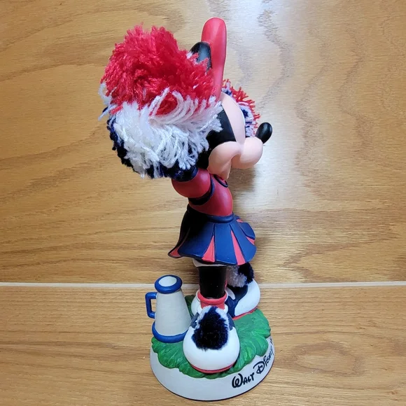 Vintage Walt Disney World Bobblehead Minnie Mouse Cheerleader Red, Blue … - Picture 5 of 15
